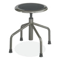 Safco Diesel Low Base Stool, Backless, Supports Up to 250 lb, 16" to 22" Seat Height, Black Seat, Pewter Base (6669)