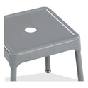 Safco Steel Guest Stool, Backless, Supports Up to 275 lb, 15" to 15.5" Seat Height, Silver Seat, Silver Base (6603SL)