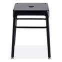 Safco Steel GuestBistro Stool, Backless, Supports Up to 250 lb, 18" Seat Height, Black Seat, Black Base (6604BL)