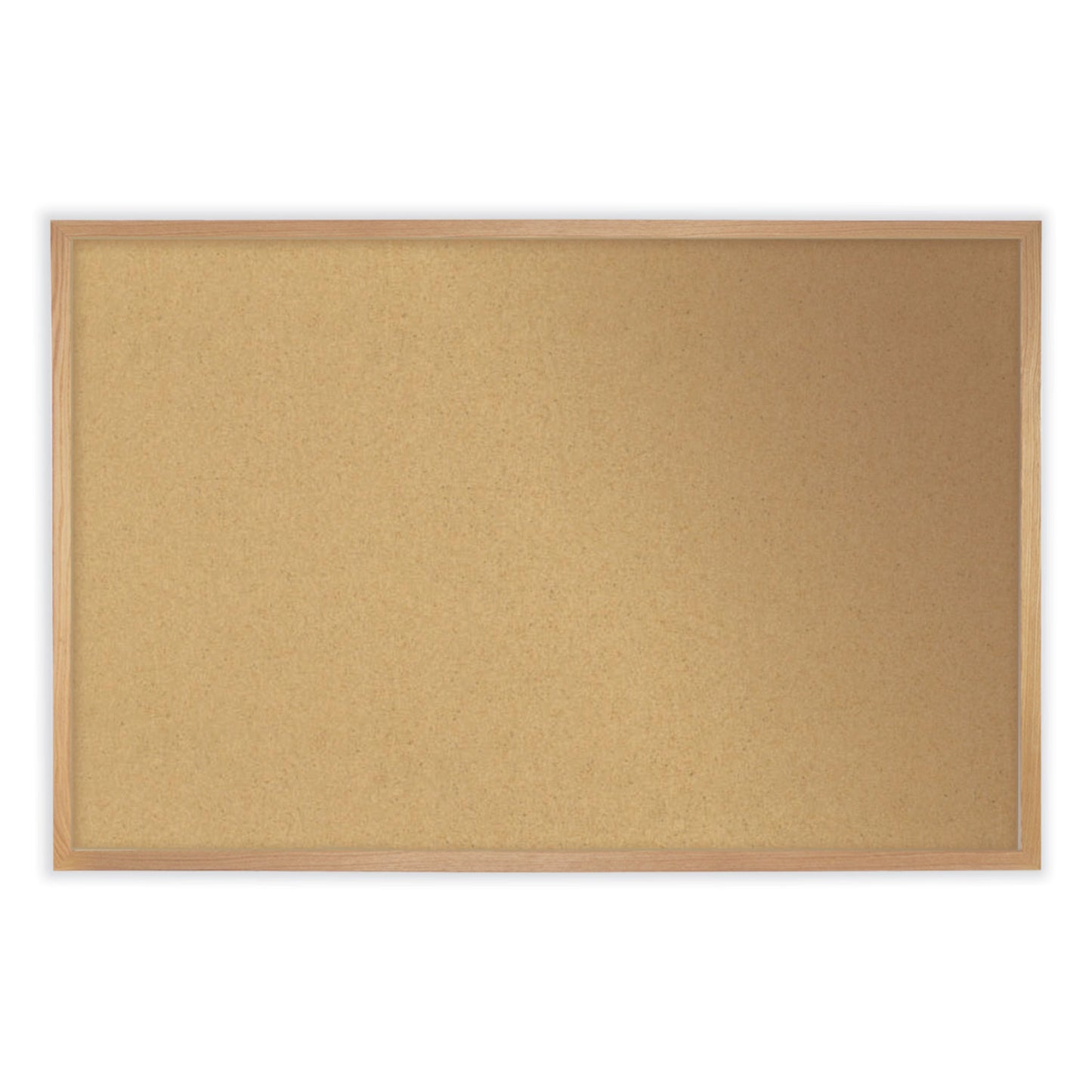 Ghent Natural Cork Bulletin Board with Frame, 48.5 x 48.5, Tan Surface, Oak Frame (WK44)