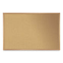 Ghent Natural Cork Bulletin Board with Frame, 60.5 x 36.5, Tan Surface, Oak Frame (WK35)