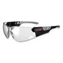 ergodyne Skullerz Saga Frameless Safety Glasses, Black Nylon Impact Frame, Indoor/Outdoor Polycarbonate Lens (59180)