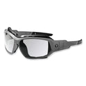 ergodyne Skullerz Loki Safety Glasses/Goggles, Matte Gray Nylon Impact Frame, Anti-Fog Clear Polycarb Lens (56103)