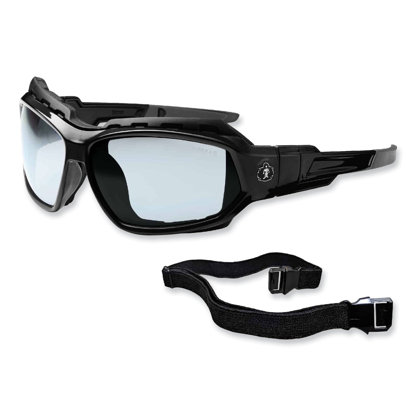 ergodyne Skullerz Loki Safety Glasses/Goggles, Black Nylon Impact Frame, AntiFog Indoor/Outdoor Polycarbonate Lens (56083)