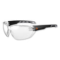 ergodyne Skullerz Vali Frameless Safety Glasses, Matte Black Nylon Impact Frame, Clear Polycarbonate Lens (59200)