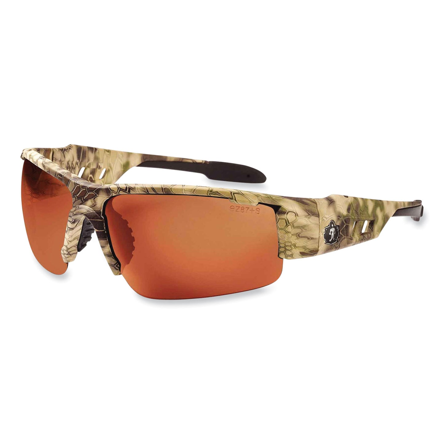 ergodyne Skullerz Dagr Safety Glasses, Kryptek Highlander Nylon Impact Frame, Polarized Copper Polycarbonate Lens (52321)