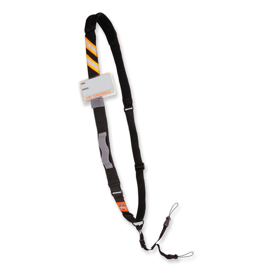 ergodyne Squids 3137 Padded Barcode Scanner Lanyard Sling, 49" to 60" Long, Black (19177)