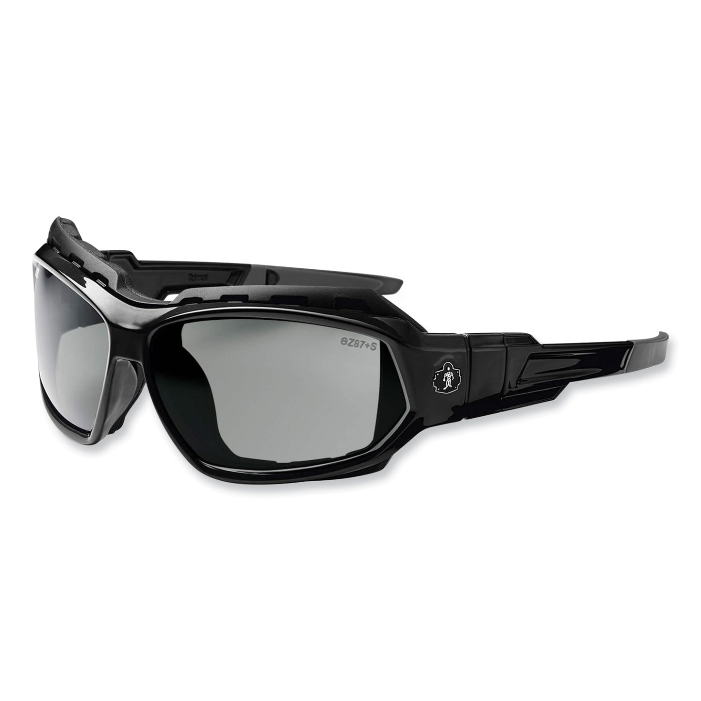 ergodyne Skullerz Loki Safety Glasses/Goggles, Black Nylon Impact Frame,Polarized Smoke Polycarbonate Lens (56031)