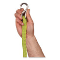 ergodyne Squids 3101 Lanyard with Stainless Steel Carabiner + Cinch-Loop, 15 lb Max Working Capacity, 42" to 54" Long, Lime (19017)