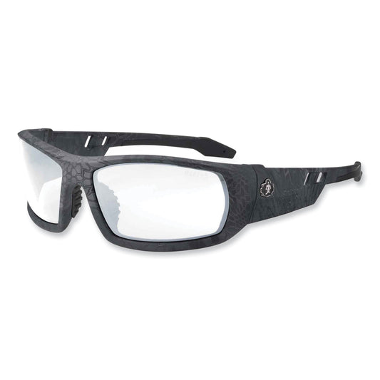 ergodyne Skullerz Odin Safety Glasses, Kryptek Typhon Nylon Impact Frame, Anti-Fog Clear Polycarbonate Lens (50503)