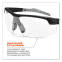 ergodyne Skullerz Skoll Safety Glasses, Matte Black Nylon Impact Frame, Clear Polycarbonate Lens (59000)