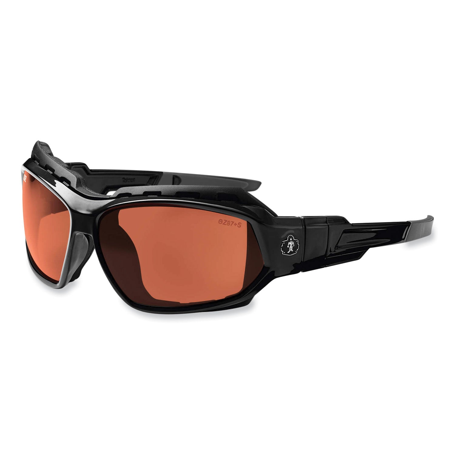 ergodyne Skullerz Loki Safety Glasses/Goggles, Black Nylon Impact Frame, Polarized Copper Polycarbonate Lens (56021)