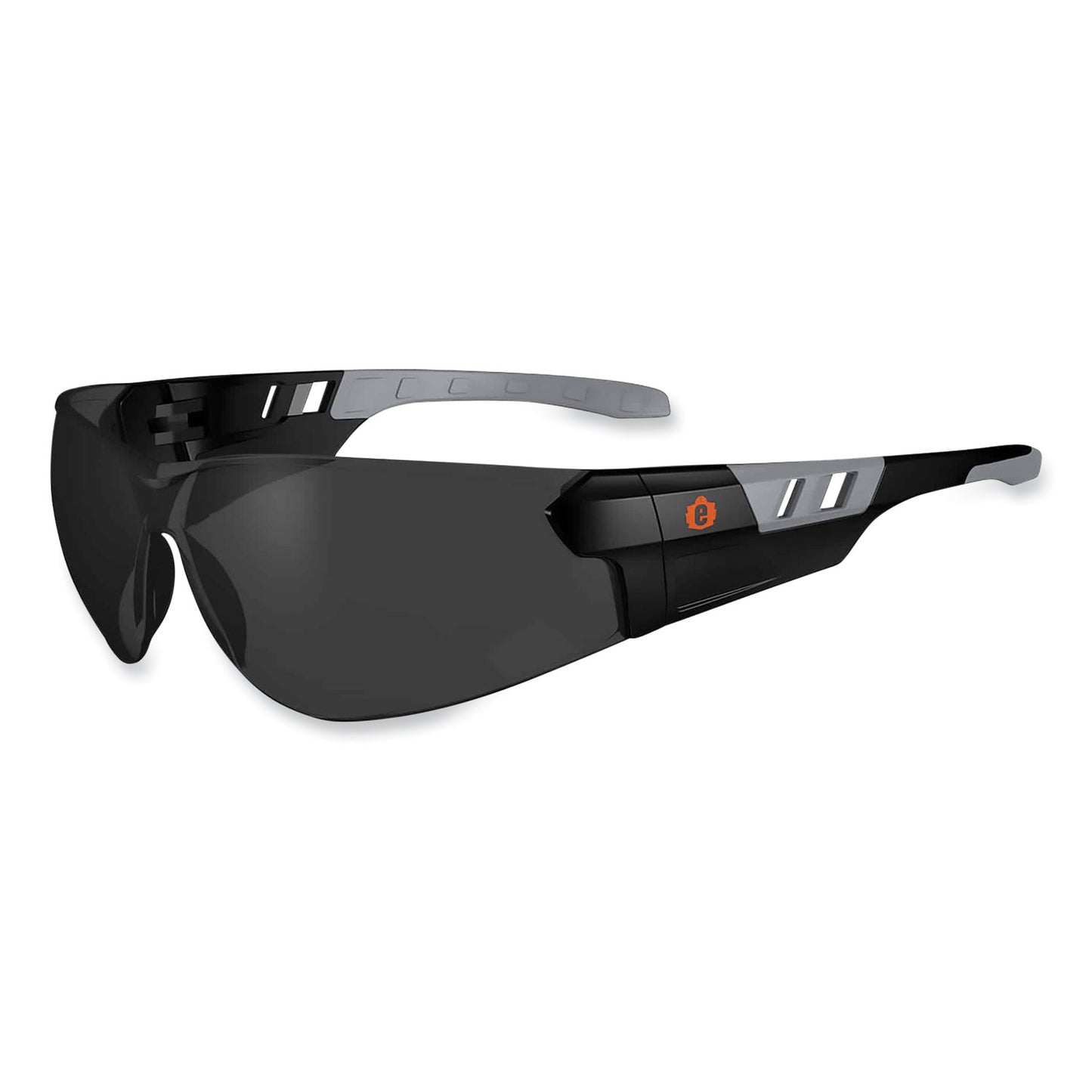 ergodyne Skullerz Saga Frameless Safety Glasses, Matte Black Nylon Impact Frame, Smoke Polycarbonate Lens (59130)