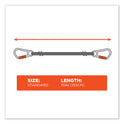 ergodyne Squids 3149 Tool Lanyard with XL + Swivel Carabiners, 80 lb Max Work Capacity, 76" Long, Orange/Black (19149)