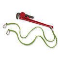 ergodyne Squids 3311 Twin-Leg Tool Lanyard with Three Carabiners, 15lb Max Working Capacity, 35" to 42" Long, Lime (19083)