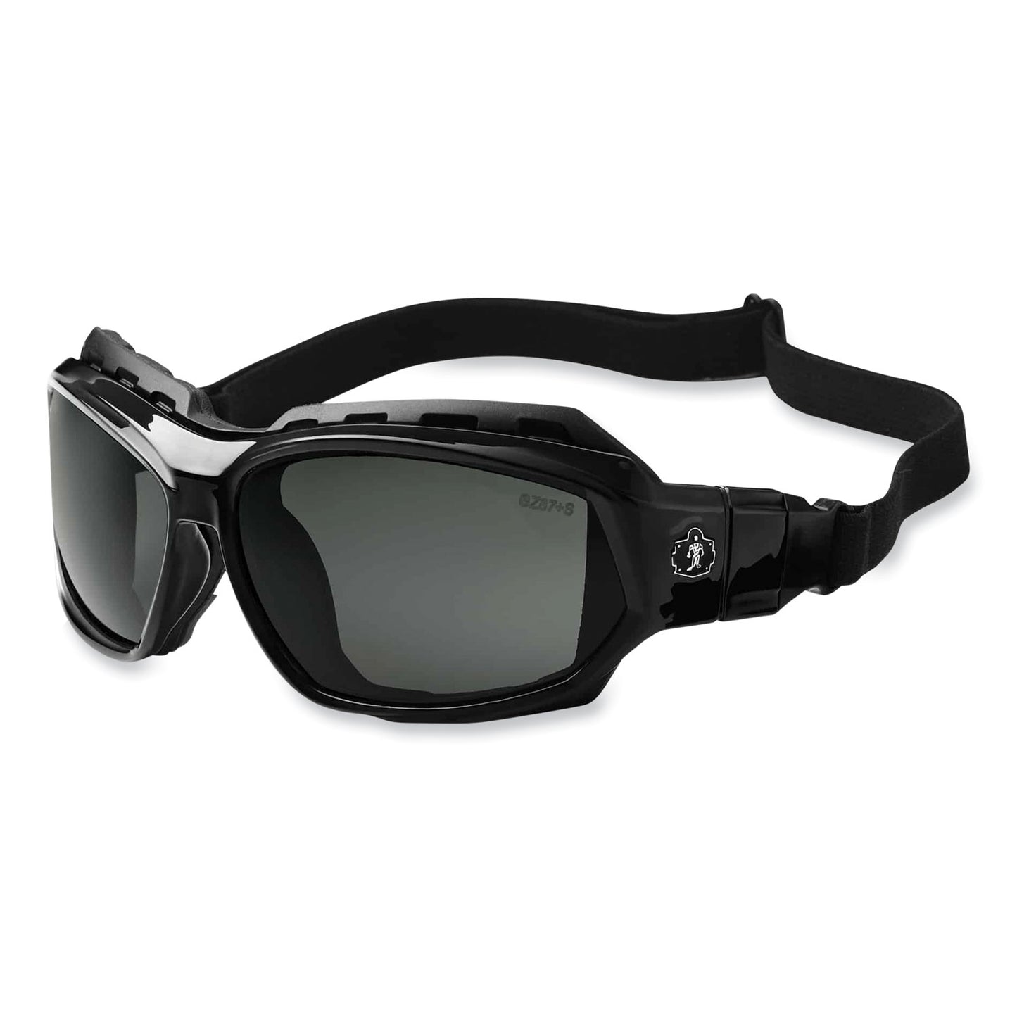 ergodyne Skullerz Loki Safety Glasses/Goggles, Black Nylon Impact Frame,Polarized Smoke Polycarbonate Lens (56031)