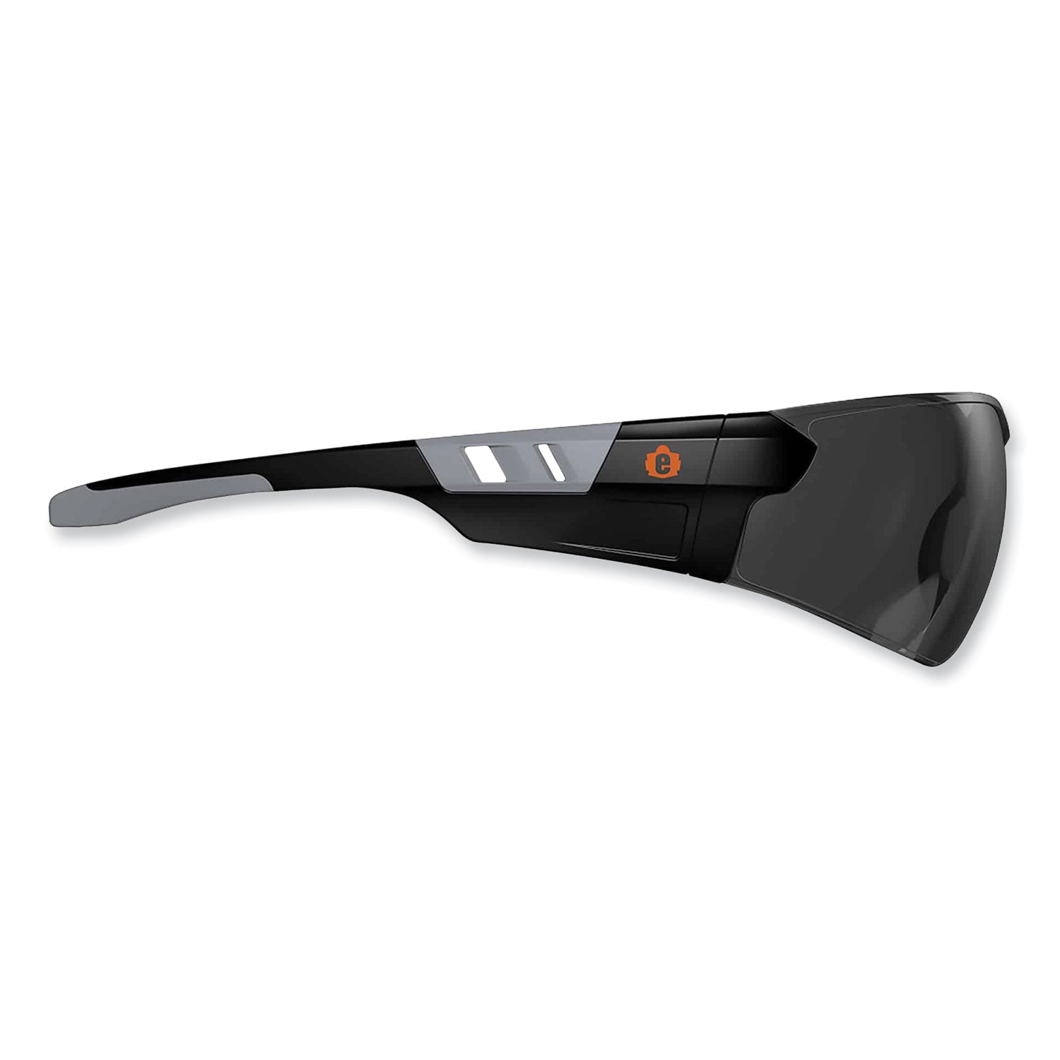 ergodyne Skullerz Saga Frameless Safety Glasses, Matte Black Nylon Impact Frame, Smoke Polycarbonate Lens (59130)