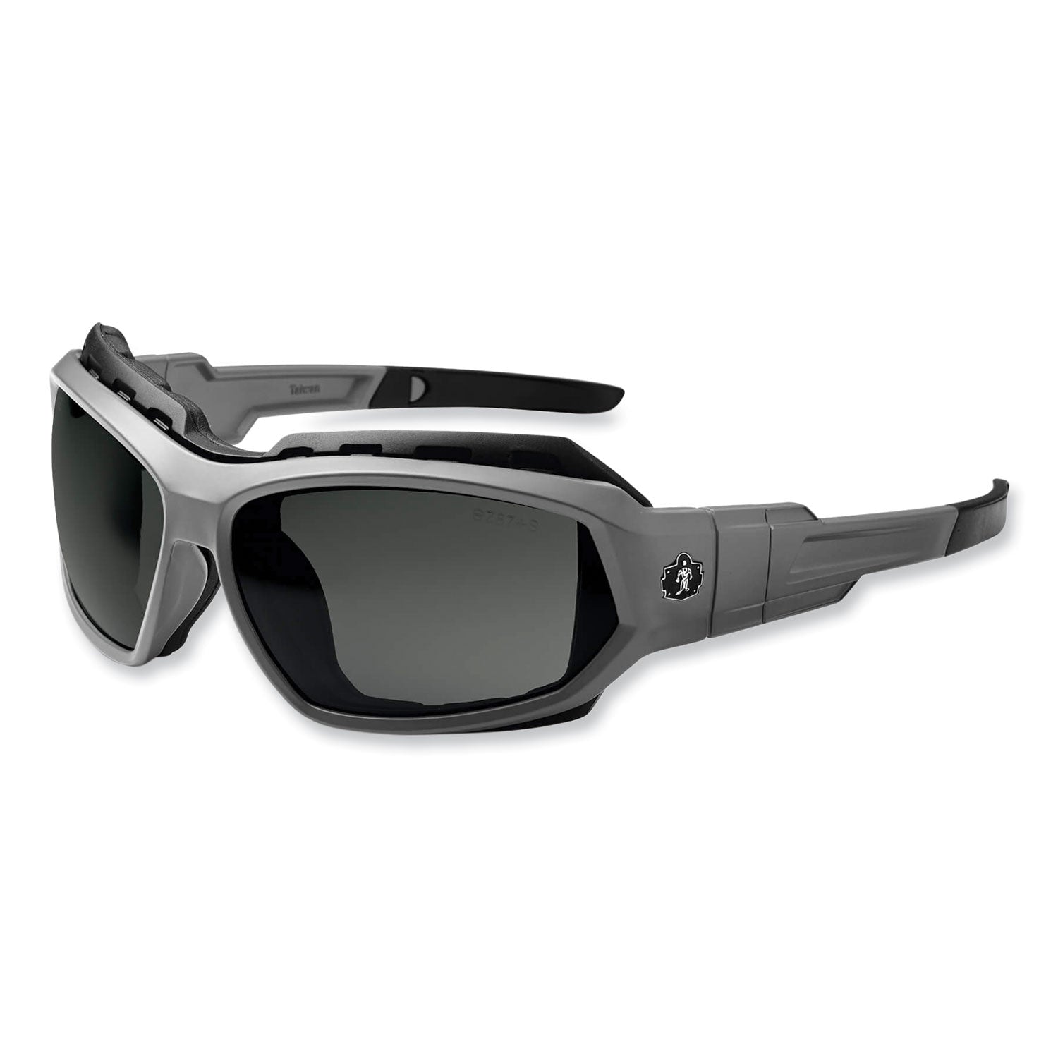 ergodyne Skullerz Loki Safety Glasses/Goggles, Matte Gray Nylon Impact Frame, Polarized Smoke Polycarbonate Lens (56131)