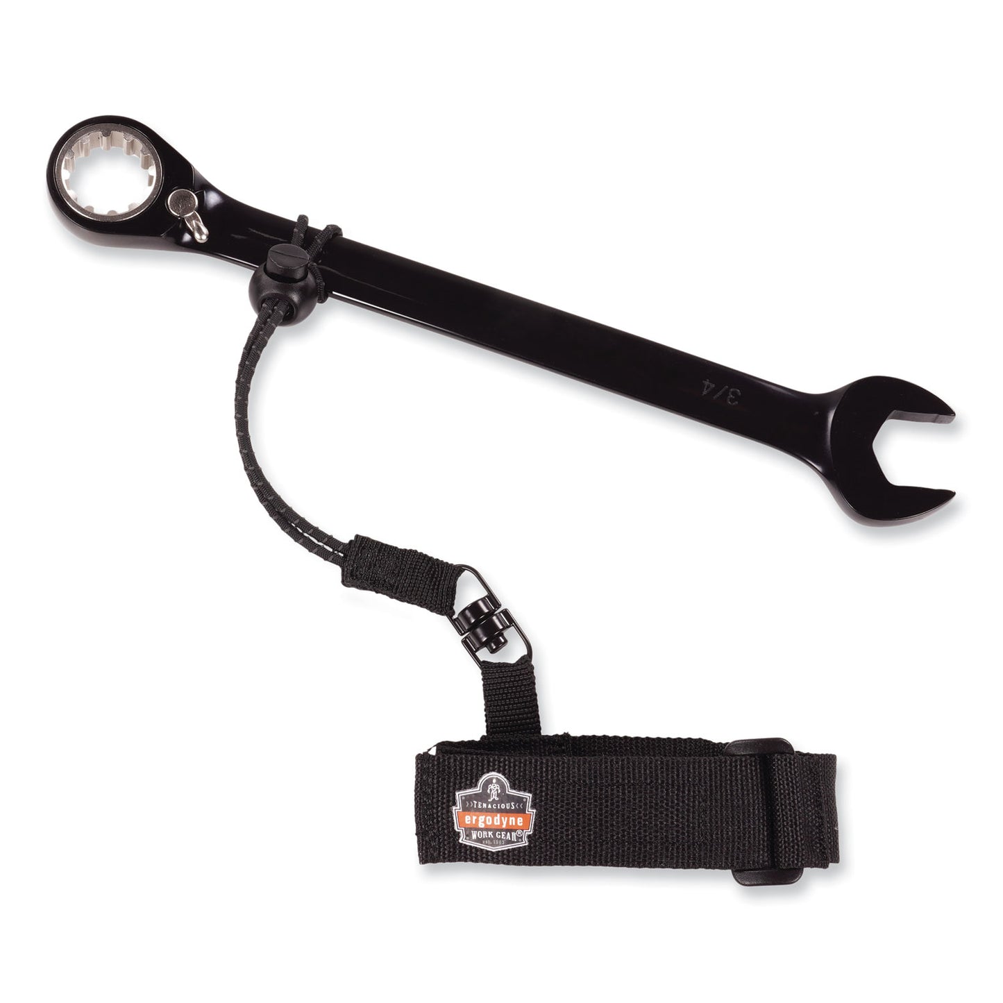 ergodyne Squids 3115 Adjustable-Wrist Tool Lanyard with Loop Tether, 7" to 8.5" Wrist, 2 lb Working Capacity, 7.5" Long (19052)