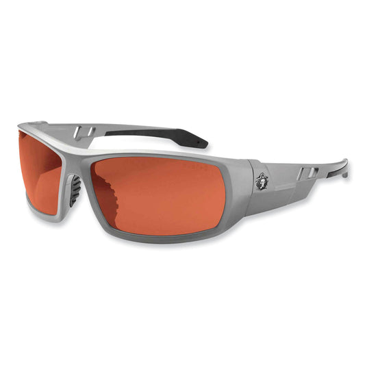 ergodyne Skullerz Odin Safety Glasses, Matte Gray Nylon Impact Frame, Polarized Polycarbonate Lens (50121)