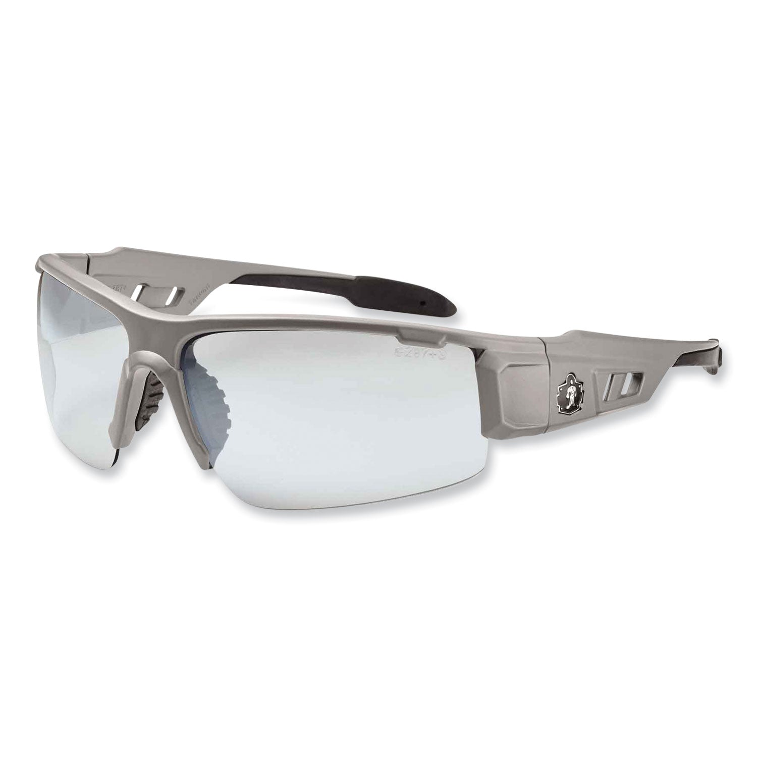 ergodyne Skullerz Dagr Safety Glasses, Matte Gray Nylon Impact Frame, Indoor/Outdoor Polycarbonate Lens (52180)