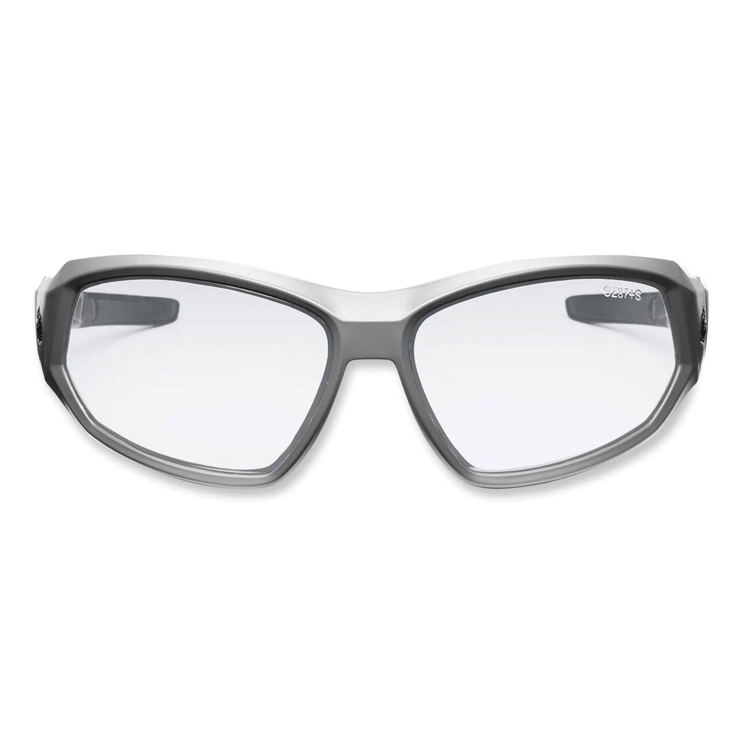 ergodyne Skullerz Loki Safety Glasses/Goggles, Matte Gray Nylon Impact Frame, Anti-Fog Clear Polycarb Lens (56103)