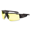 ergodyne Skullerz Dagr Safety Glasses, Black Nylon Impact Frame, Yellow Polycarbonate Lens (52050)