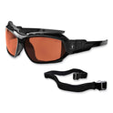 ergodyne Skullerz Loki Safety Glasses/Goggles, Black Nylon Impact Frame, Polarized Copper Polycarbonate Lens (56021)