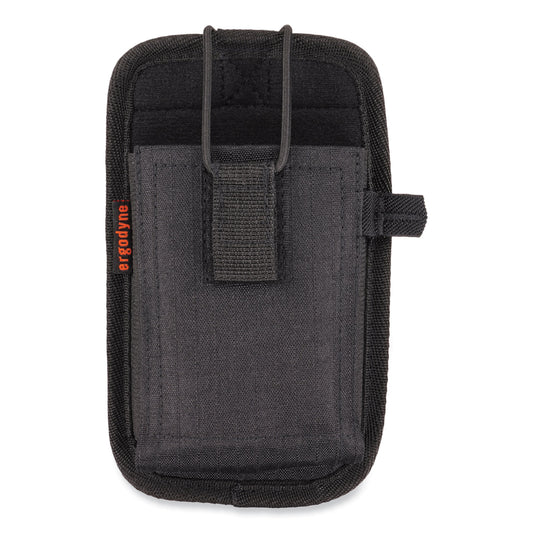 ergodyne Squids 5542 Phone Style Scanner Holster with Belt Loop, Small, 1 Compartment, 3.75 x 1 x 6.5, Polyester, Black (19191)