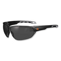 ergodyne Skullerz Vali Frameless Safety Glasses, Matte Black Nylon Impact Frame, Smoke Polycarbonate Lens (59230)