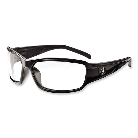 ergodyne Skullerz Thor Safety Glasses, Black Nylon Impact Frame, Anti-Fog Clear Polycarbonate Lens (51003)