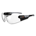 ergodyne Skullerz Saga Frameless Safety Glasses, Black Nylon Impact Frame, Anti-Fog Clear Polycarbonate Lens (59103)