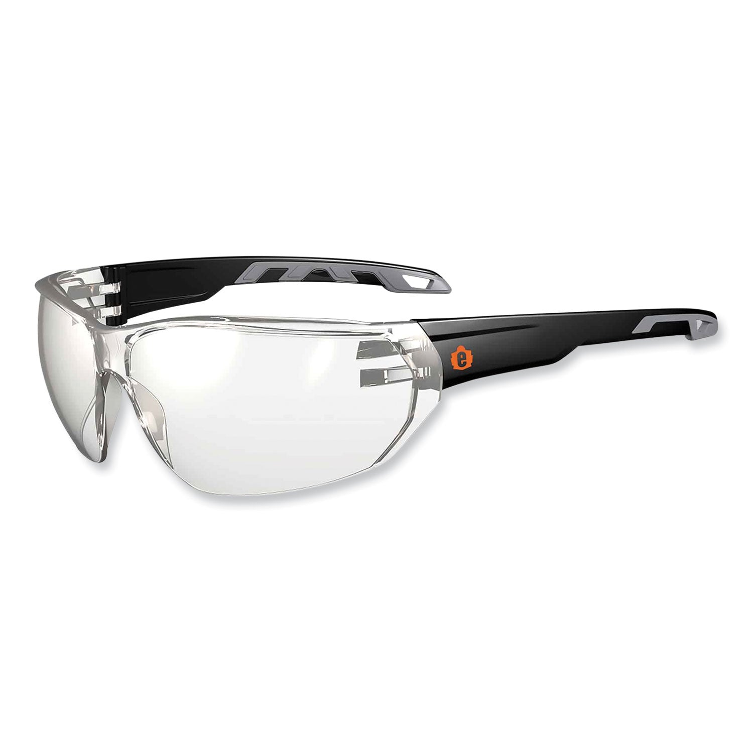 ergodyne Skullerz Vali Frameless Safety Glasses, Black Nylon Impact Frame, Indoor/Outdoor Polycarbonate Lens (59280)