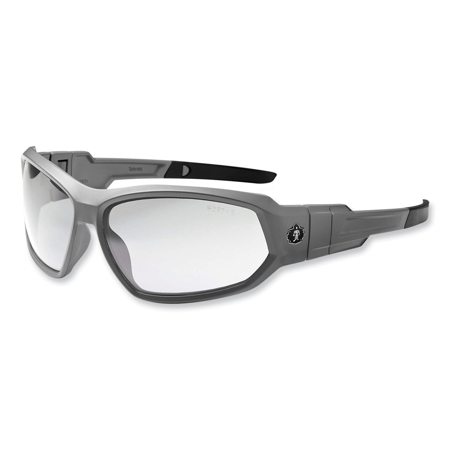 ergodyne Skullerz Loki Safety Glasses/Goggles, Matte Gray Nylon Impact Frame, Clear Polycarbonate Lens (56100)