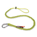 ergodyne Squids 3100 Lanyard with Aluminum Carabiner + Cinch-Loop, 10 lb Max Working Capacity, 42" to 54" Long, Lime (19013)