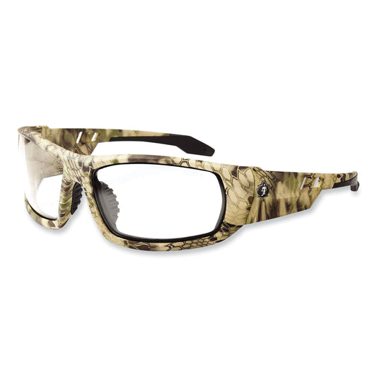 ergodyne Skullerz Odin Safety Glasses, Kryptek Highlander Nylon Impact Frame, Anti-Fog Clear Lens (50303)