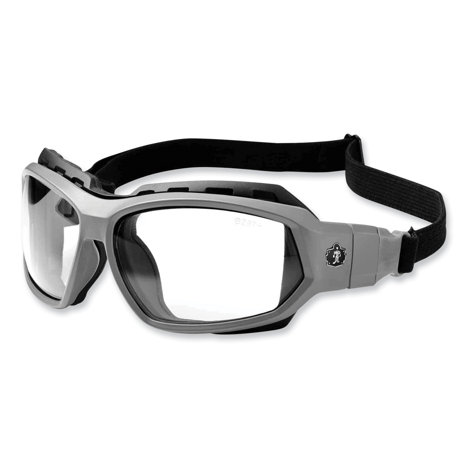 ergodyne Skullerz Loki Safety Glasses/Goggles, Matte Gray Nylon Impact Frame, Clear Polycarbonate Lens (56100)