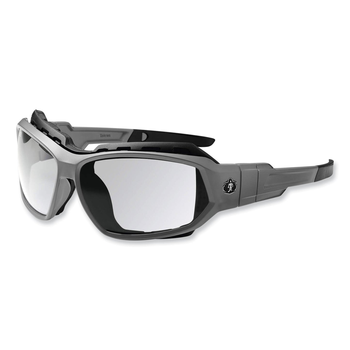 ergodyne Skullerz Loki Safety Glasses/Goggles, Matte Gray Nylon Impact Frame, Clear Polycarbonate Lens (56100)