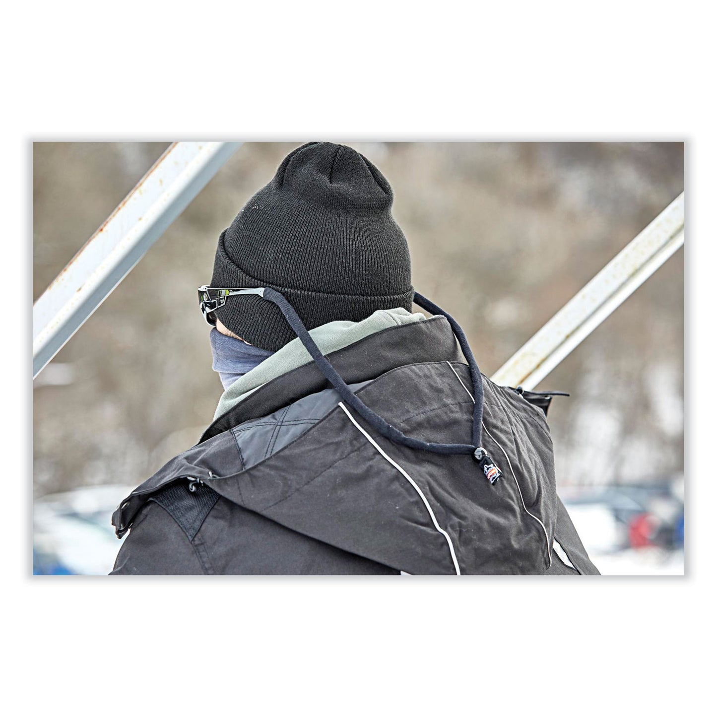 ergodyne Skullerz 3200 Cotton Eyewear Lanyard, 14" Long, Black (19152)