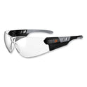 ergodyne Skullerz Saga Frameless Safety Glasses, Matte Black Nylon Impact Frame, Clear Polycarbonate Lens (59100)