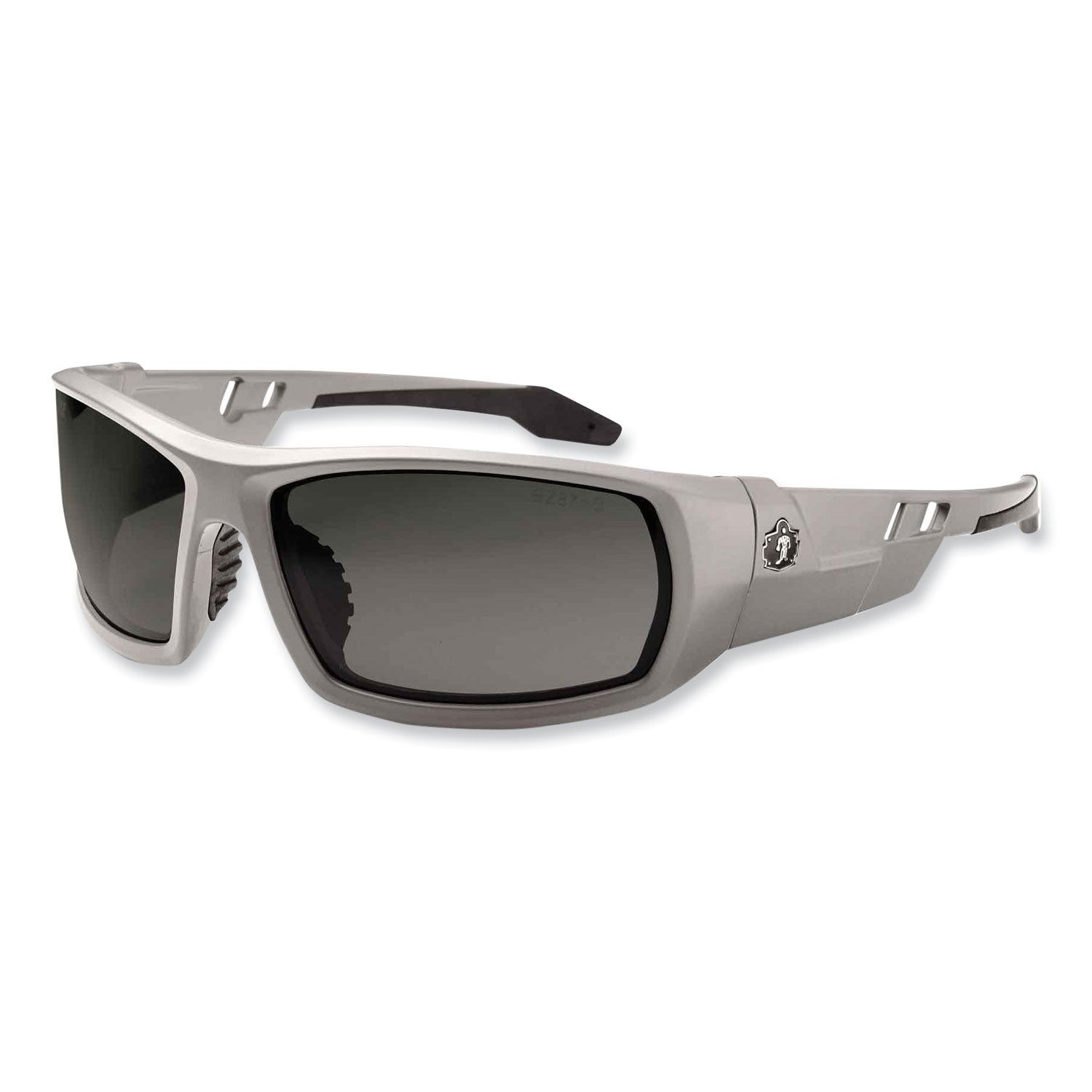 ergodyne Skullerz Odin Safety Glasses, Matte Gray Nylon Impact Frame, Polarized Smoke Polycarbonate Lens (50131)