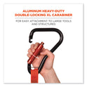 ergodyne Squids 3149 Tool Lanyard with XL + Swivel Carabiners, 80 lb Max Work Capacity, 76" Long, Orange/Black (19149)