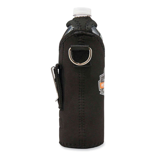 ergodyne Squids 3775 Can + Bottle Holder Trap, Small, 3.62 x 7.25 x 2.5, Neoprene, Black (19775)