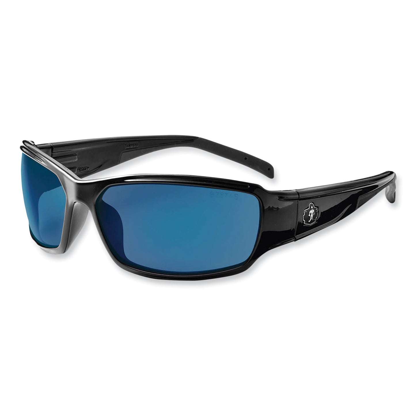 ergodyne Skullerz Thor Safety Glasses, Black Nylon Impact Frame, Blue Mirror Polycarbonate Lens (51092)