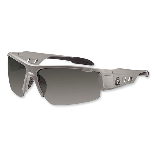 ergodyne Skullerz Dagr Safety Glasses, Matte Gray Nylon Impact Frame, Polarized Smoke Polycarbonate Lens (52131)