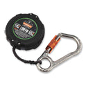 ergodyne Squids 3010 Retractable Lanyard with Locking Carabiner + Belt Clip, 5 lb Max Working Capacity, 48" Long, Black (19310)