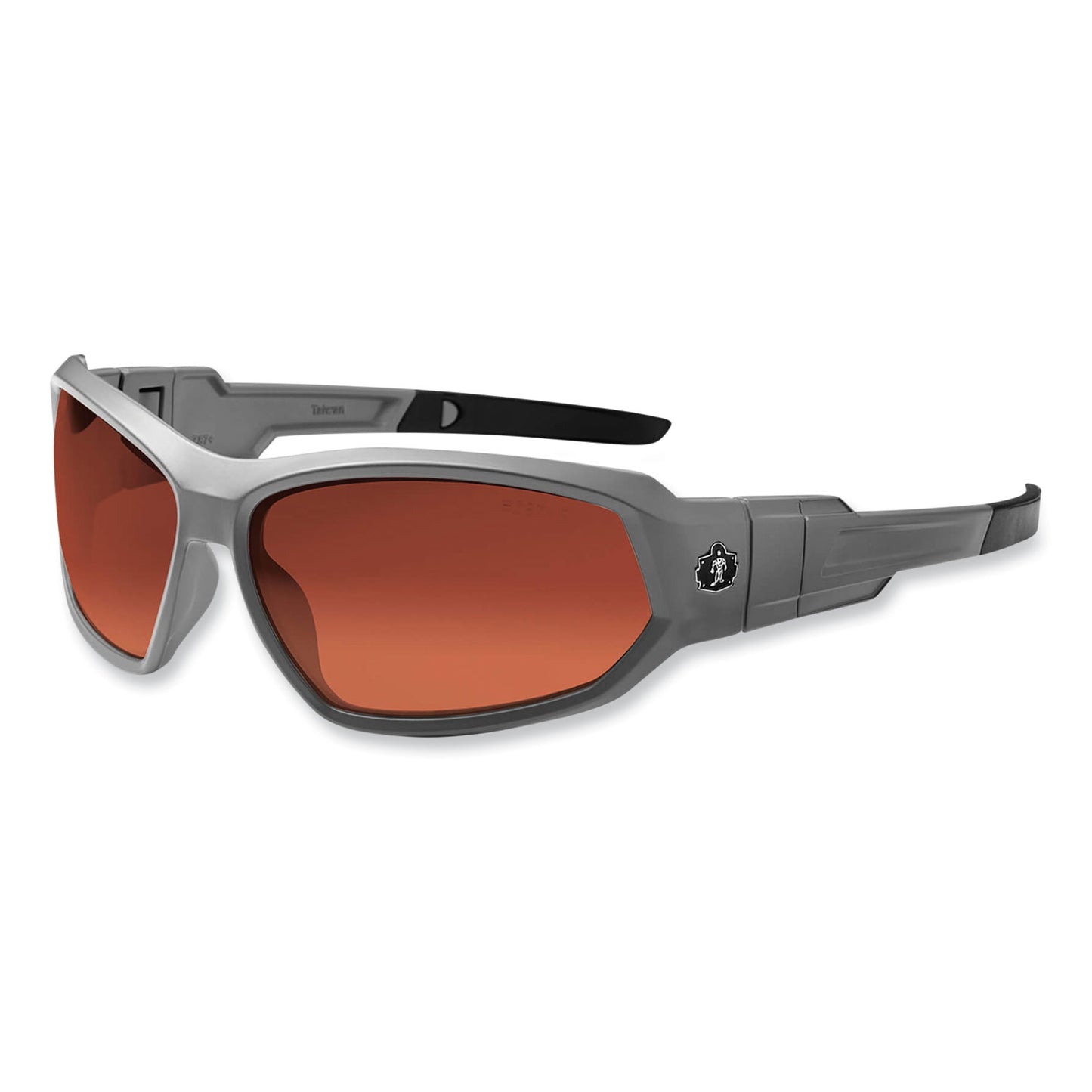 ergodyne Skullerz Loki Safety Glasses/Goggles, Gray Nylon Impact Frame, Polarized Copper Polycarbonate Lens (56121)