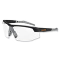 ergodyne Skullerz Skoll Safety Glasses, Matte Black Nylon Impact Frame, Clear Polycarbonate Lens (59000)