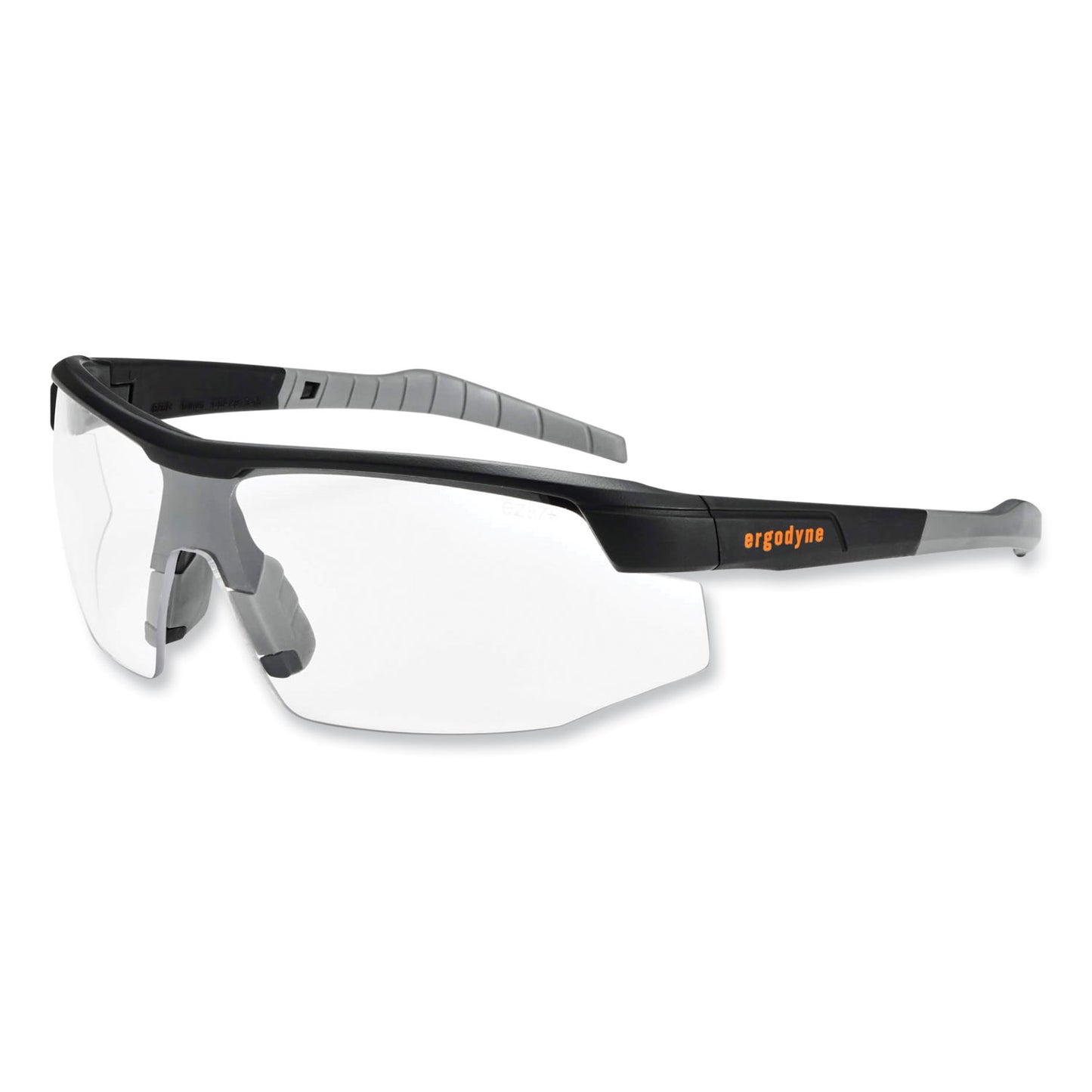 ergodyne Skullerz Skoll Safety Glasses, Matte Black Nylon Impact Frame, Clear Polycarbonate Lens (59000)