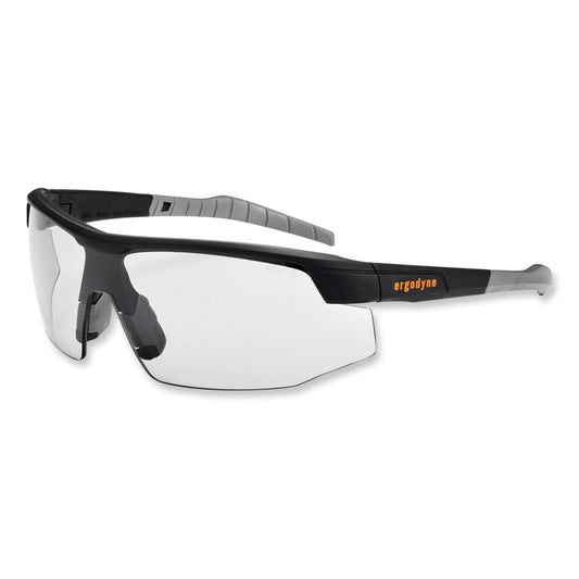 ergodyne Skullerz Skoll Safety Glasses, Matte Black Nylon Impact Frame, Indoor/Outdoor Polycarbonate Lens (59080)